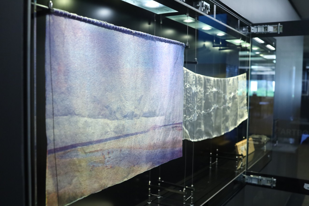 ARTBOX display in Fisher Library, level 4