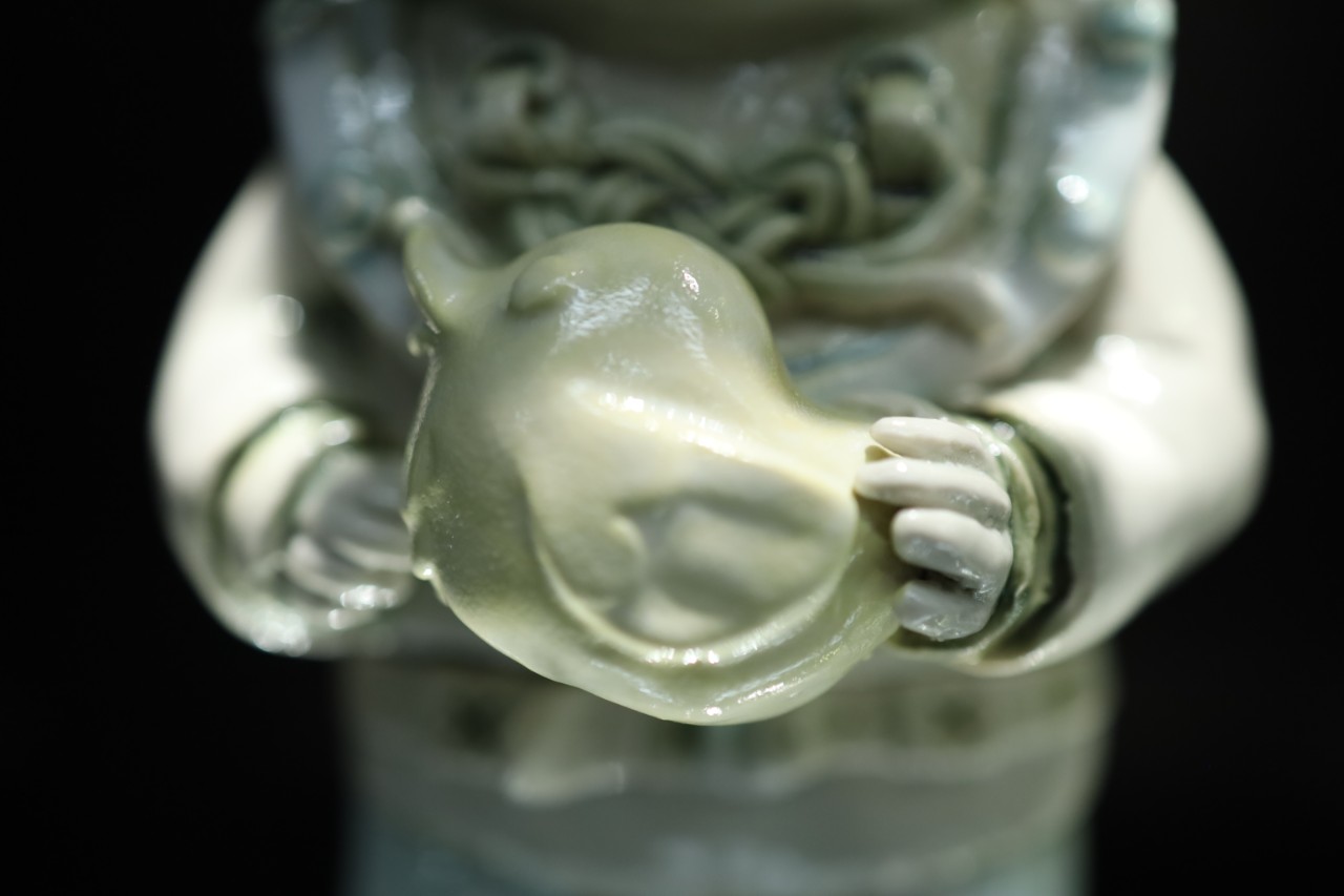 Close up of ceramic duck