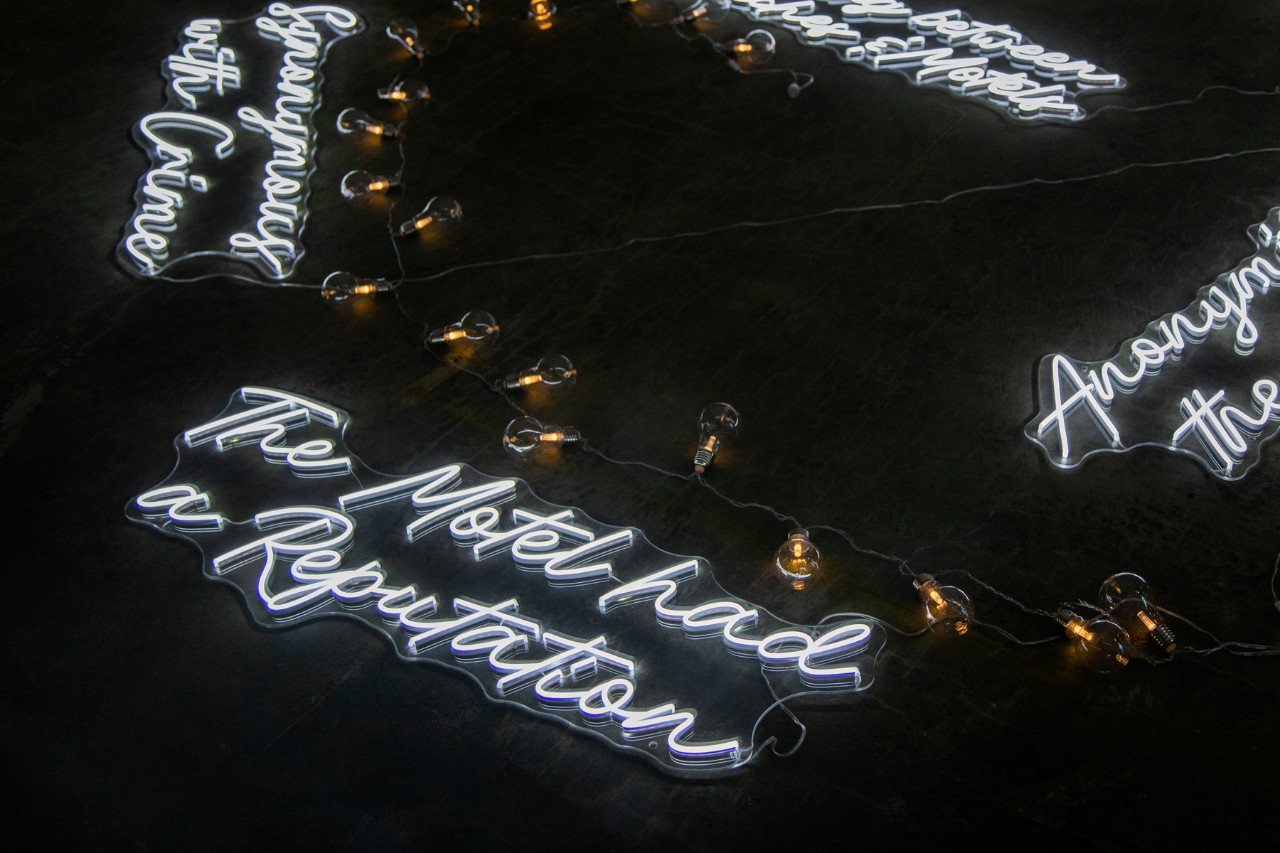 Carolyn McKay's artwork Floating between Couches and Motels