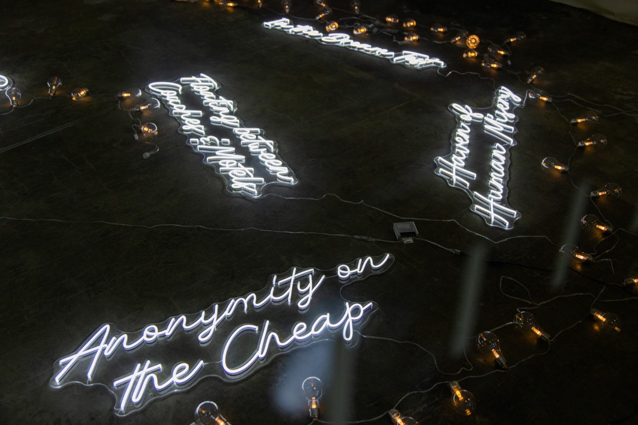 Carolyn McKay's artwork Floating between Couches and Motels