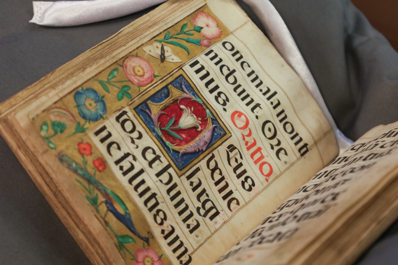Close up of a liturgical manuscript