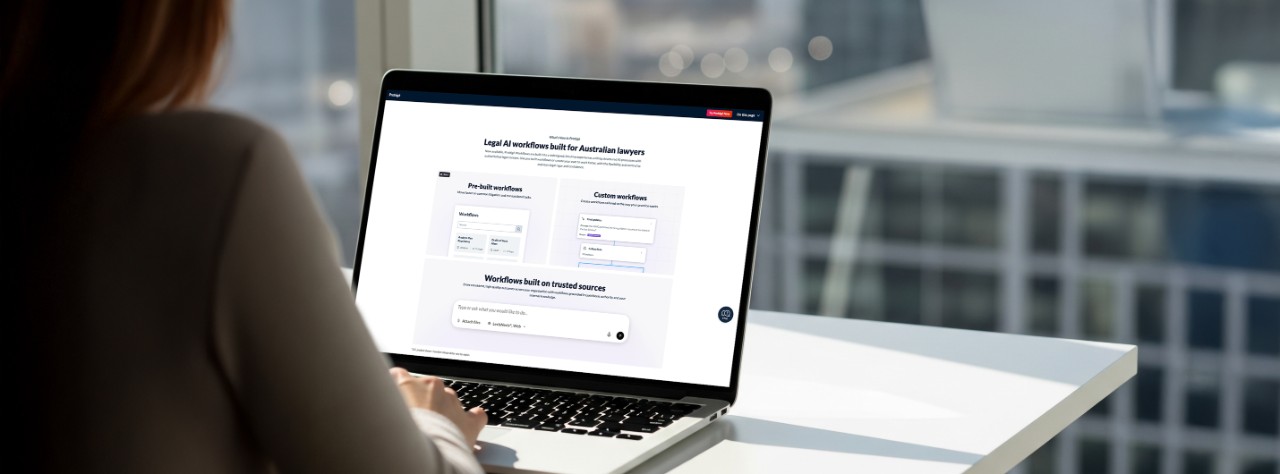 laptop with an AI landing page