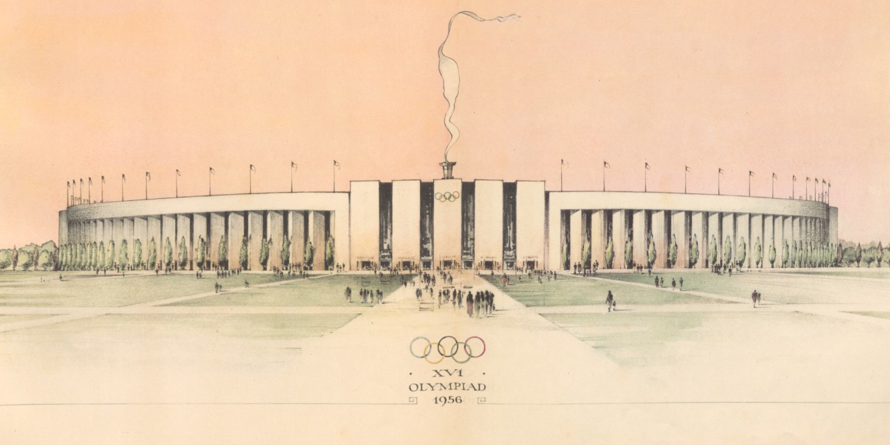 Illustration of a proposed Olympic arena entrance