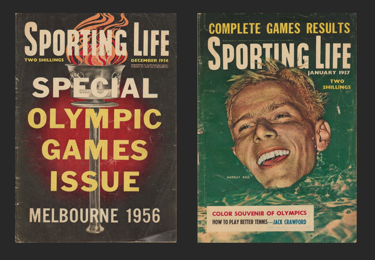 Two covers of Sporting Life magazine Olympic special editions