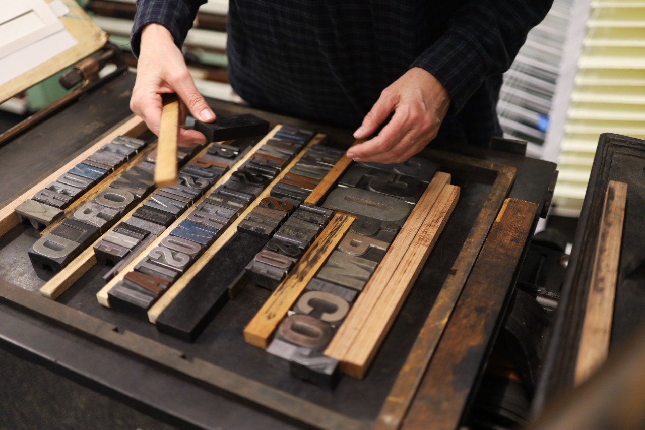 Monica Oppen in the Print Studio