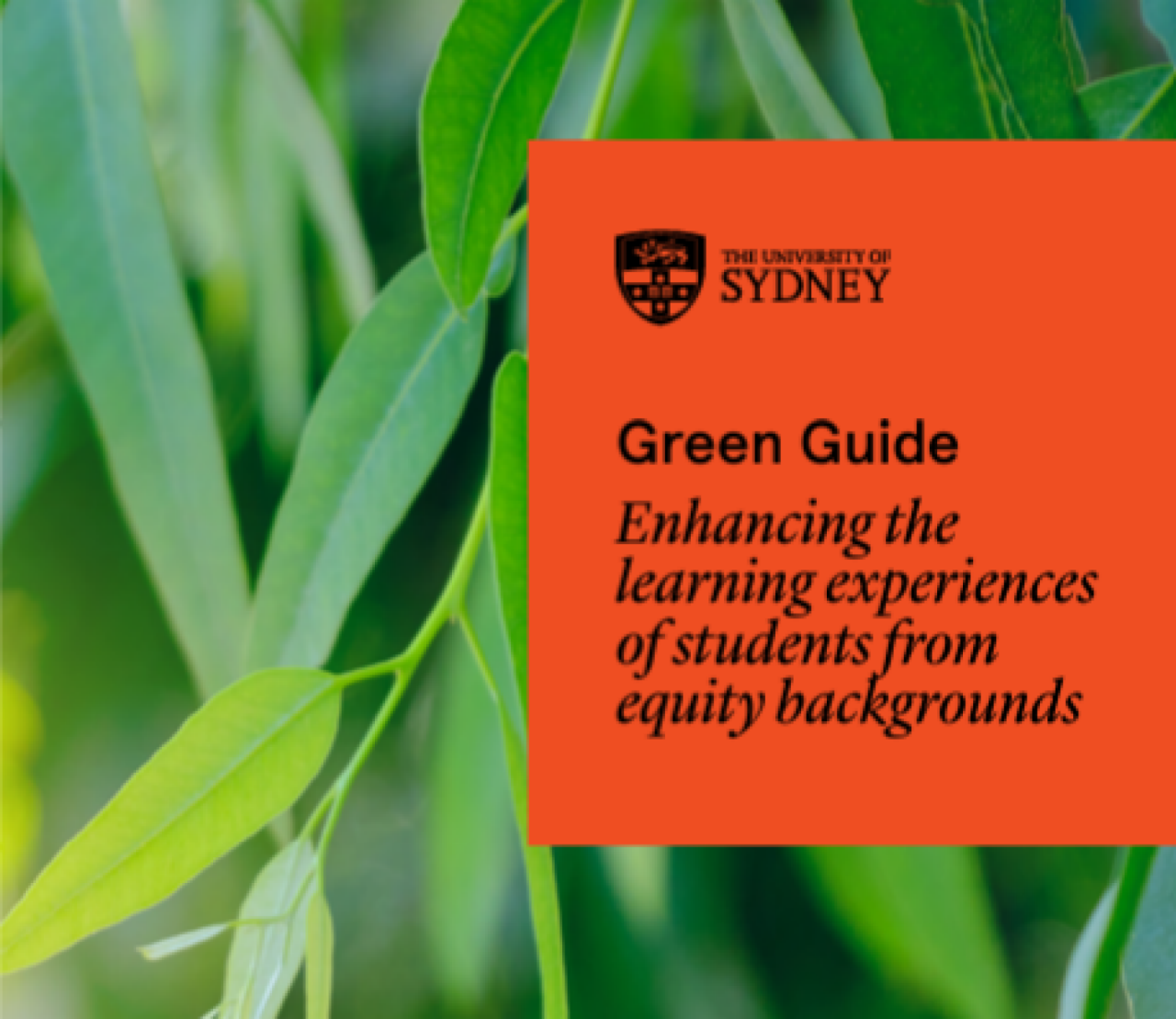 Green Guide: Enhancing the learning experiences of students from equity backgrounds