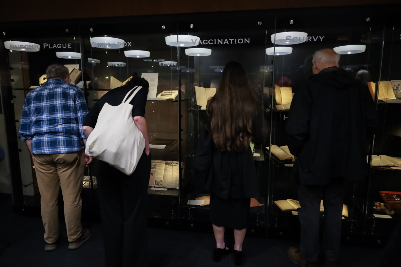 Installation of the 'Sydney: In Sickness & In Health' exhibition