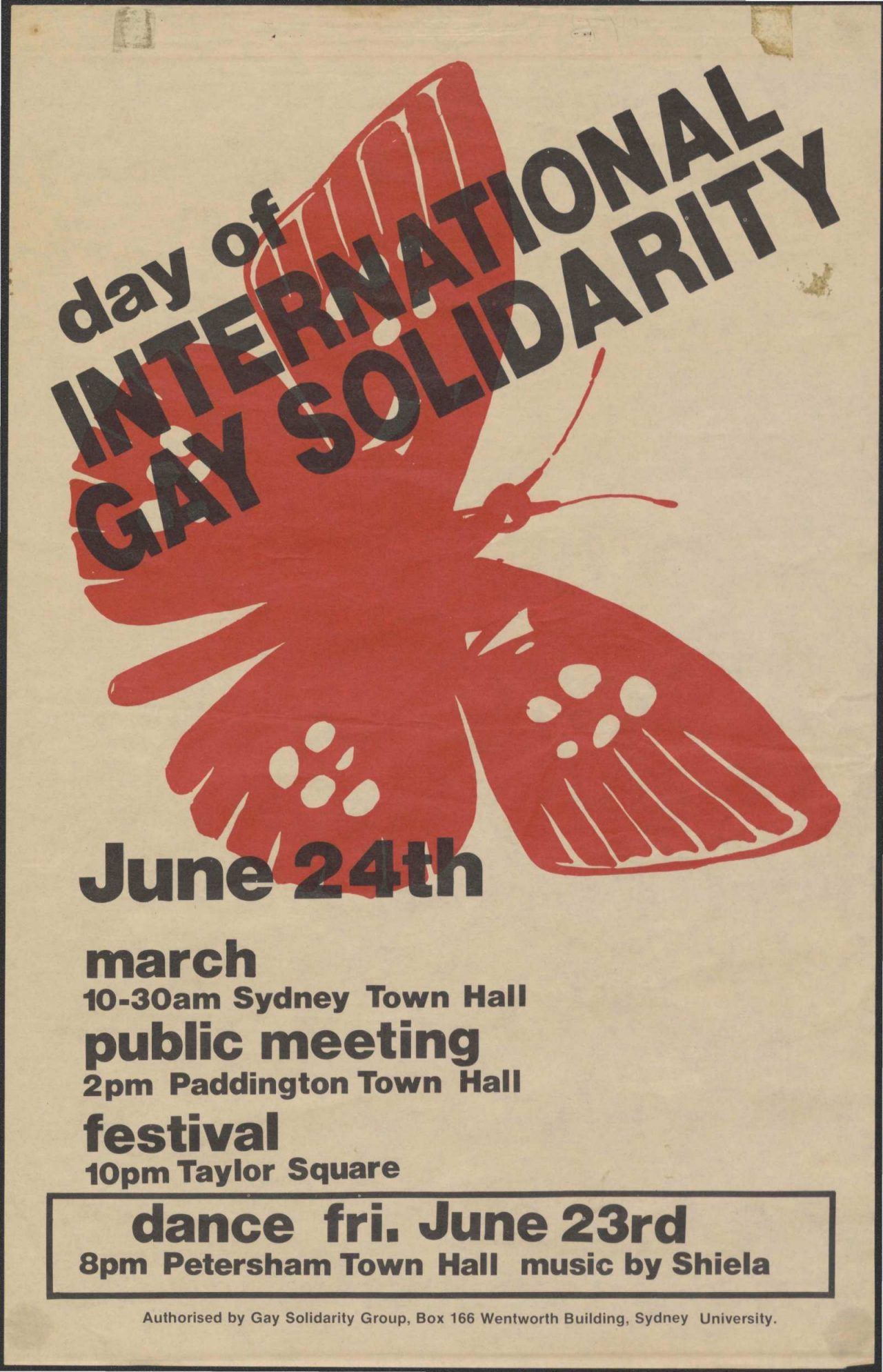 Poster for Day of International Gay Solidarity