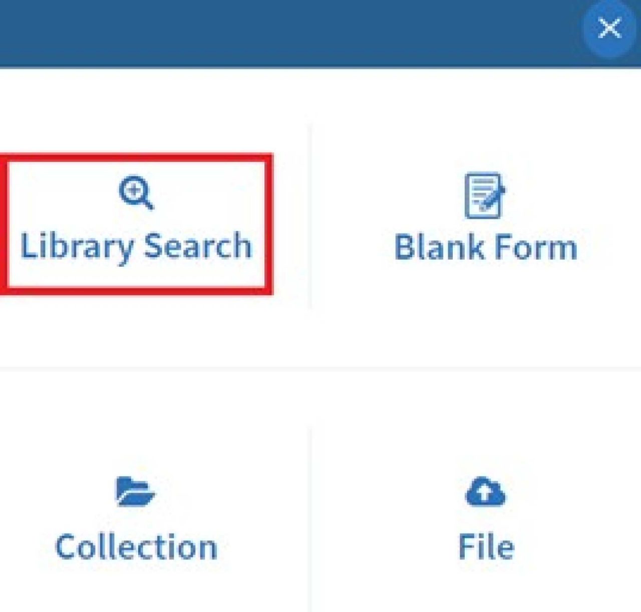 Library search button in Reading List